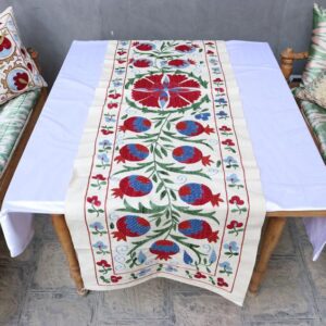 FAST with FEDEX-12814 Suzani Table Cover Suzani Bedspread Suzani Throw Suzani Tapestry 4.46' x 4.49' Suzani Wall Hanging Suzani