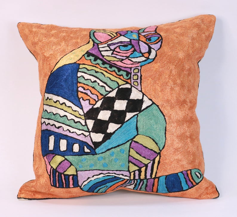 Picasso cat pillow cover